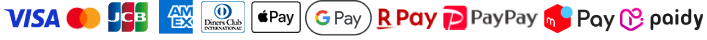 利用可能な支払い方法: Visa, Mastercard, JCB, American Express, Diner Club, Apple Pay, Google Pay, Rakuten Pay, Pay Pay, Merpay, paidy