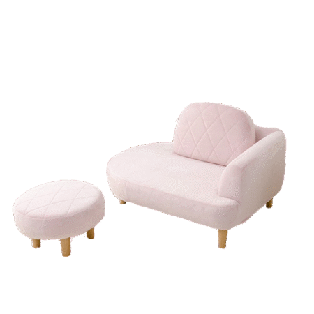 Compact sofa with ottoman