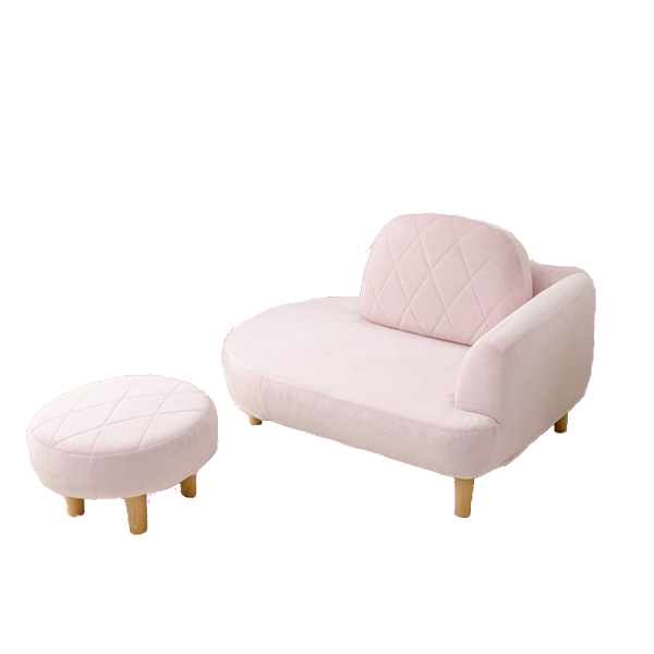 Compact sofa with ottoman