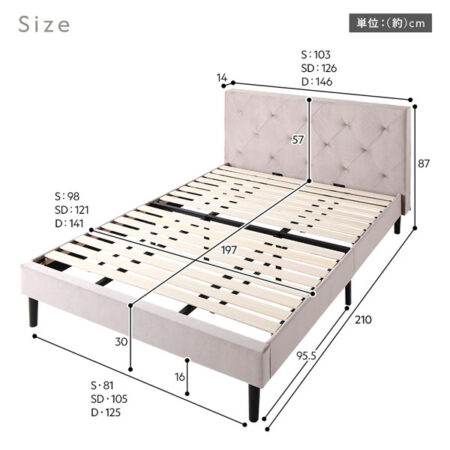 Fabric bed frame