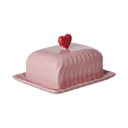 Heart butter dish
