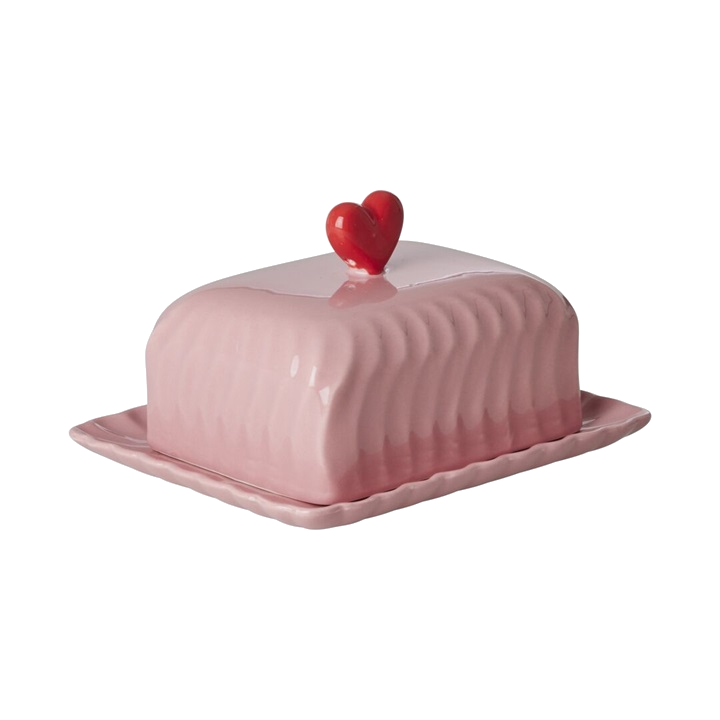 Heart butter dish
