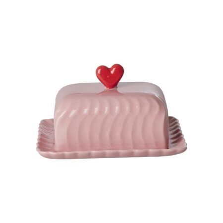 Heart butter dish