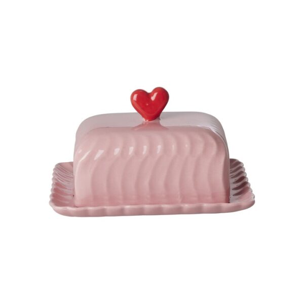 Heart butter dish