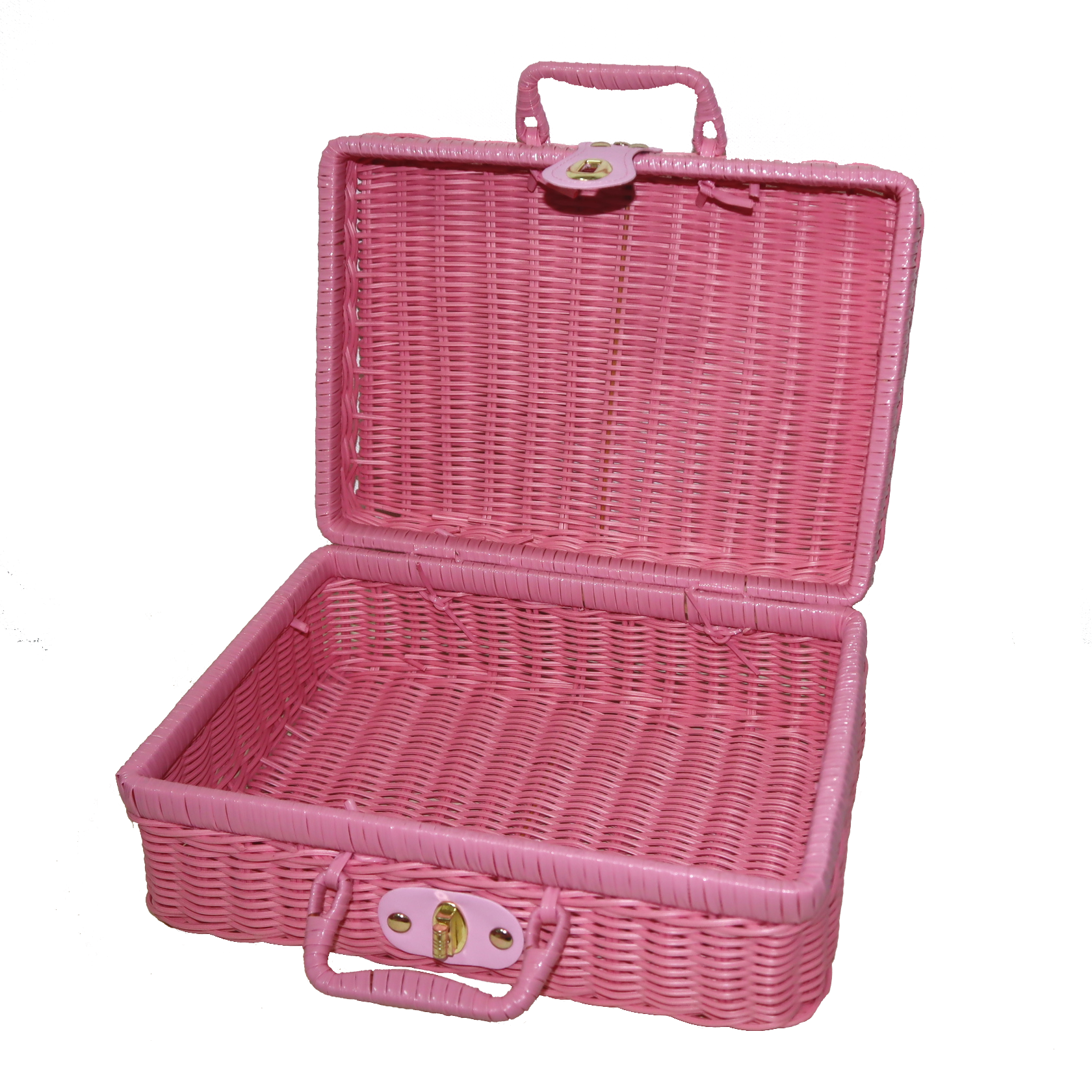 Pink Rattan Basket