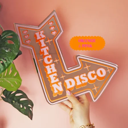 Retro Kitchen Disco Arrow Mirror