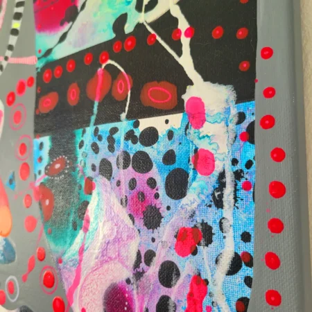 Neon Acrylic Painting on Canvas: Modern Colorful Abstract Art - 画像 (7)