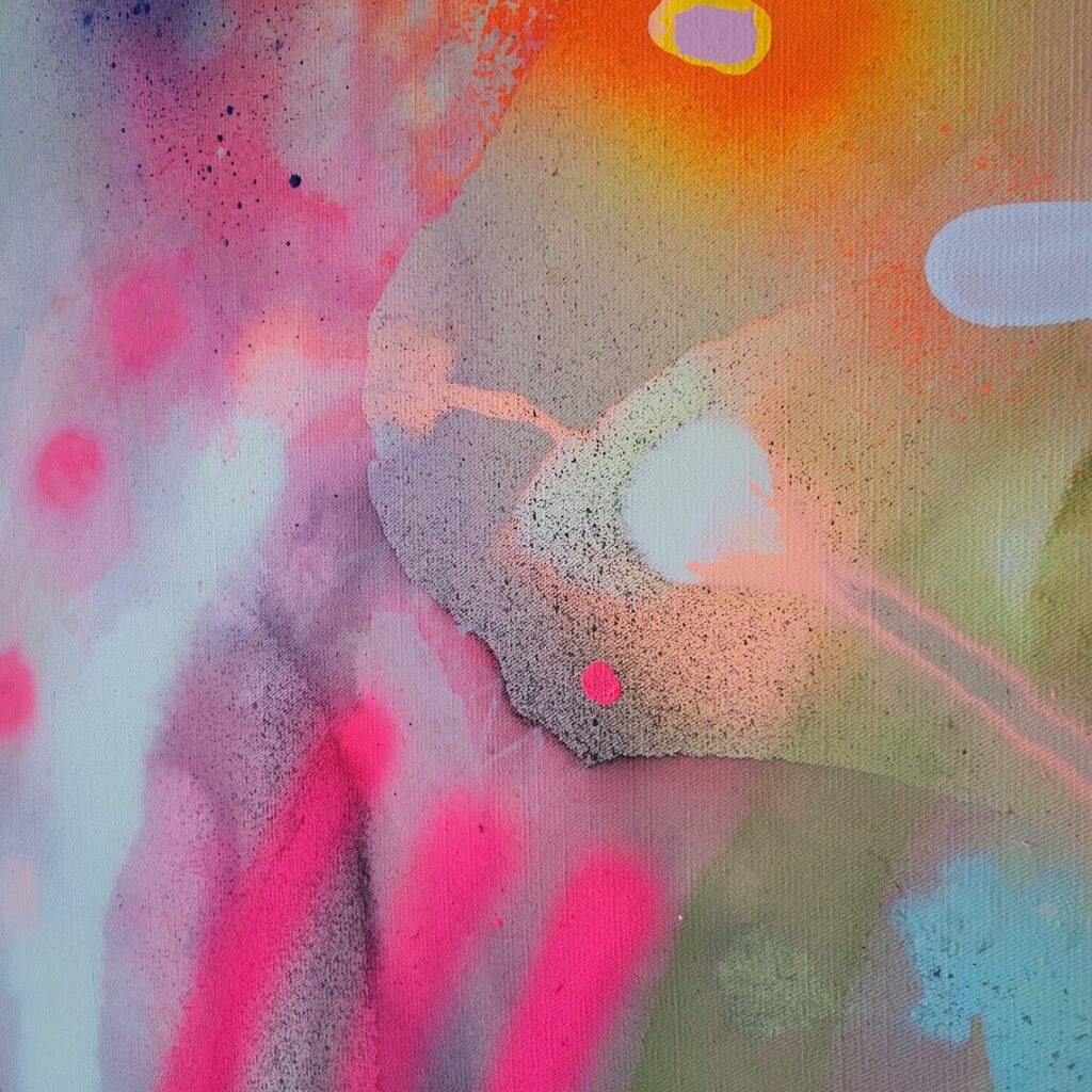 アクリル原画 抽象画 蛍光