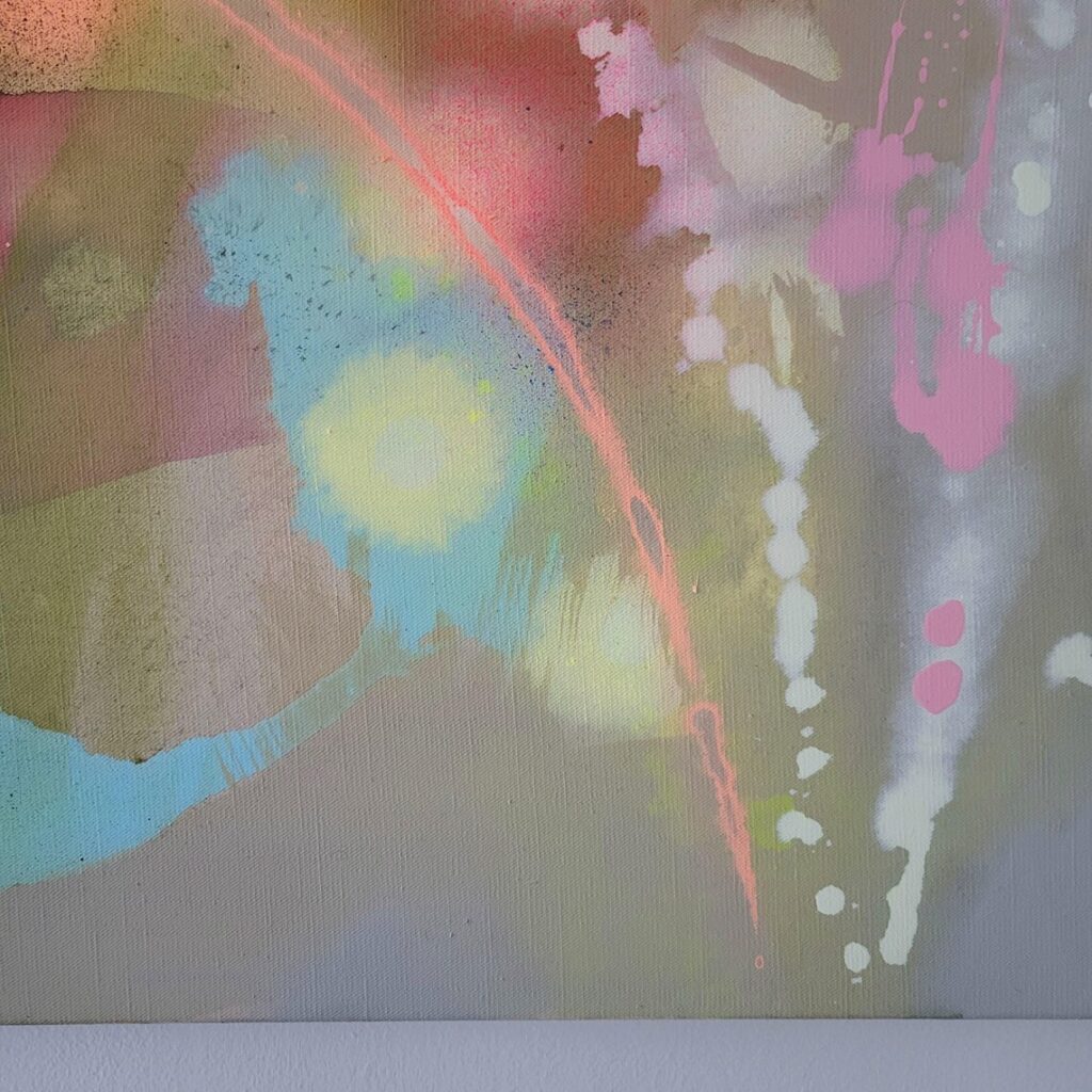 アクリル原画 抽象画 蛍光