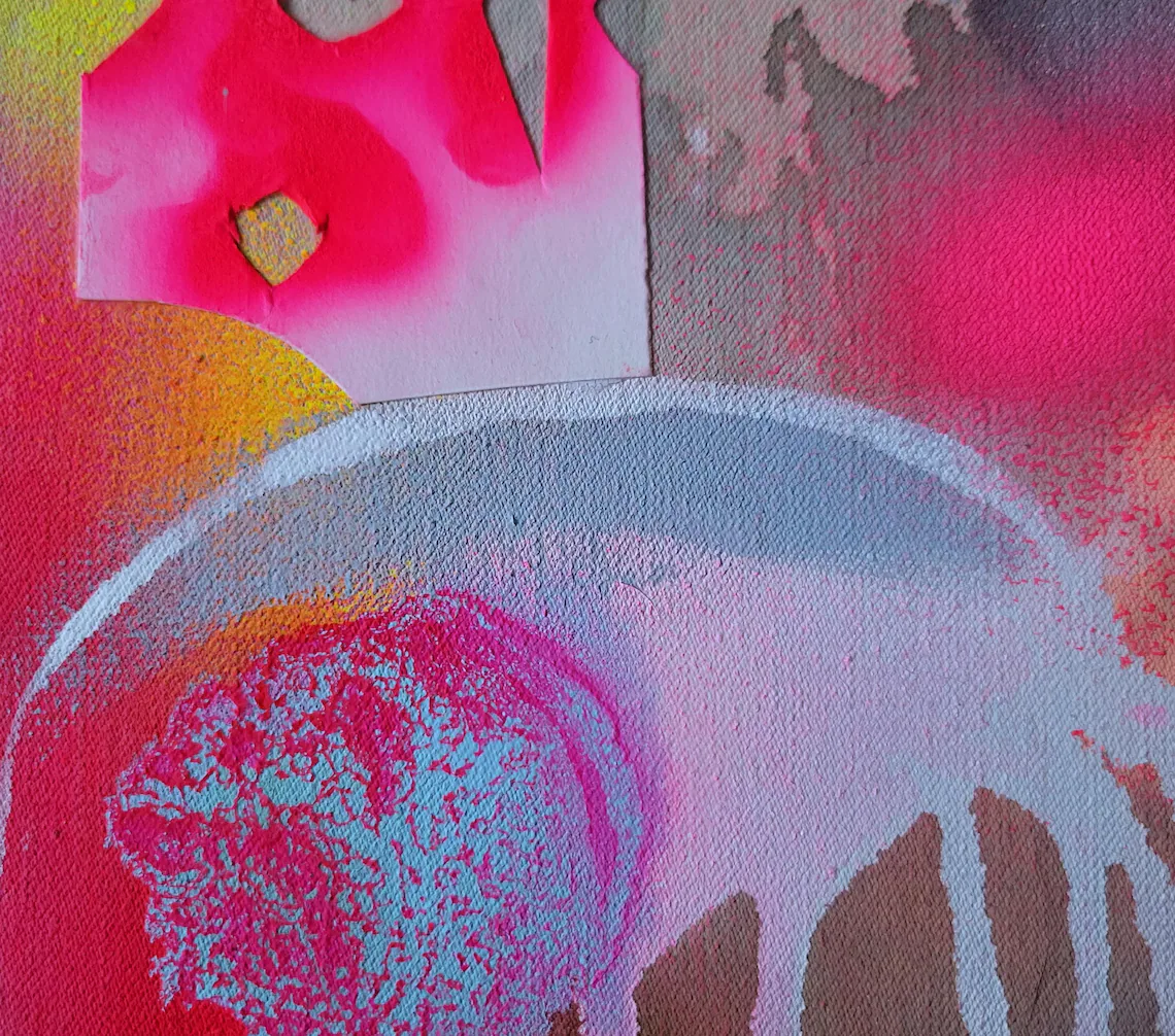 Set of 4 paintings on canvas - 画像 (4)