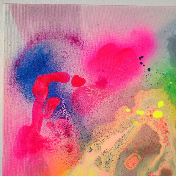 Neon Abstract Canvas Painting Set