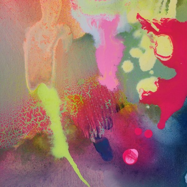 Neon Abstract Canvas Painting Set