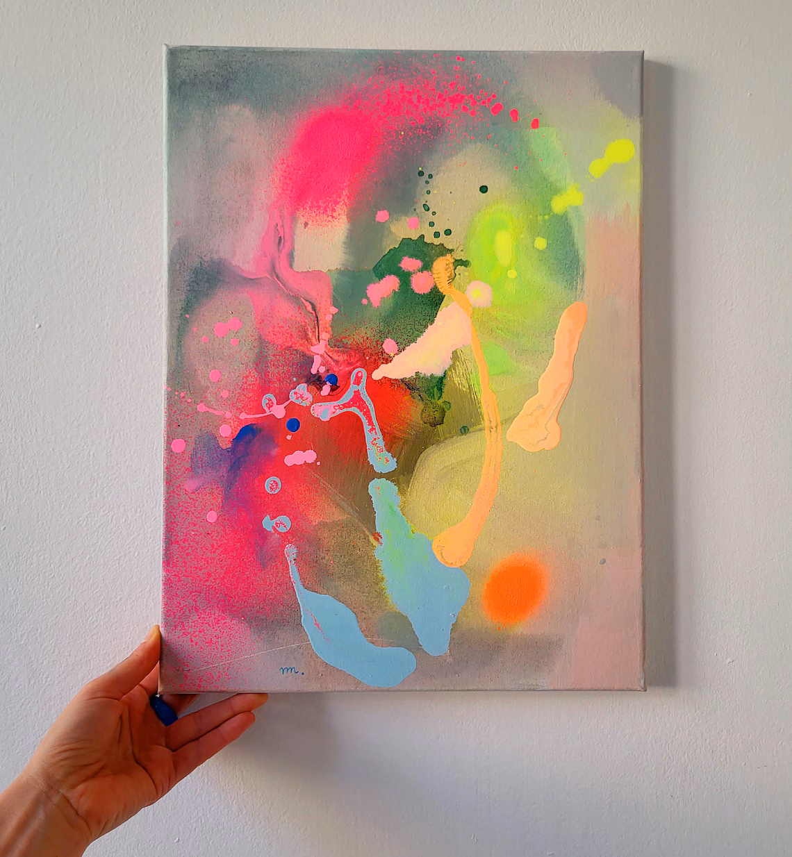 Neon Abstract Canvas Painting Set - 画像 (4)