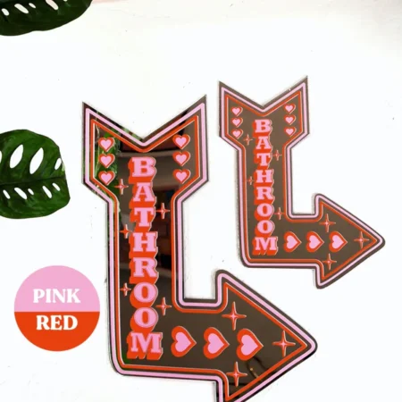 Retro Bathroom Arrow Mirror