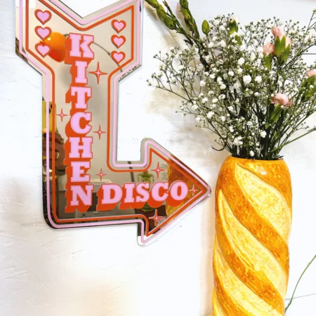 Retro Kitchen Disco Arrow Mirror