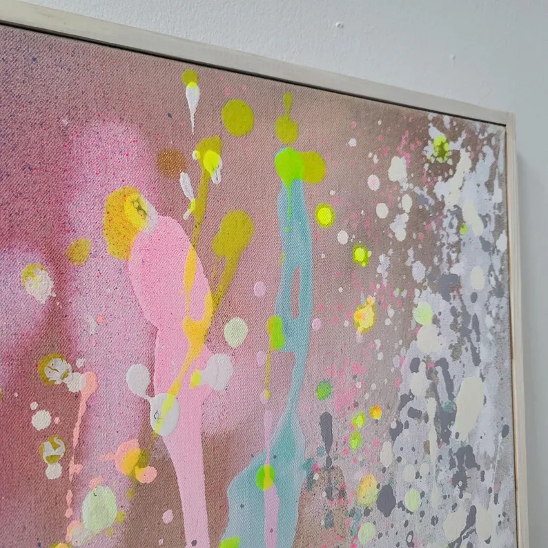 アクリル原画 抽象画 パステルの角アップイメージ