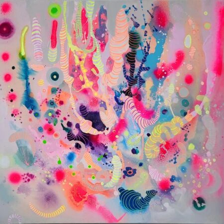 アクリル原画 抽象画 モダン カラフルの船体イメージ