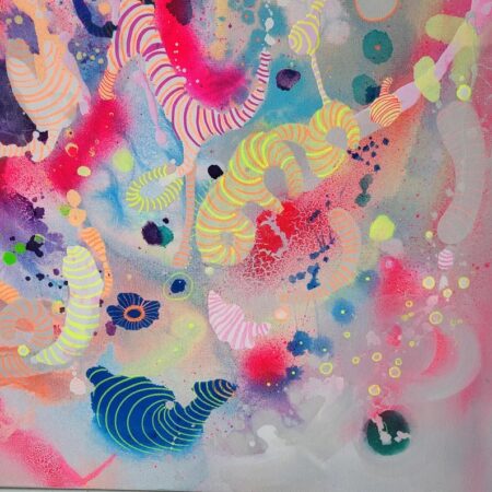 アクリル原画 抽象画 モダン カラフルのアップイメージ