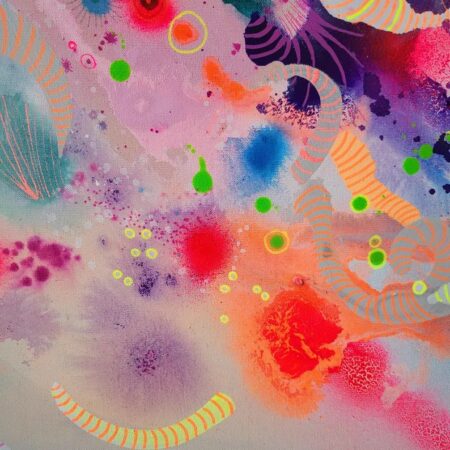 アクリル原画 抽象画 モダン カラフルのアップイメージ