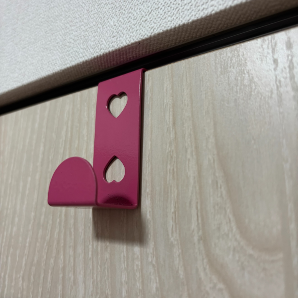 Pink Heart Cut Door Hook