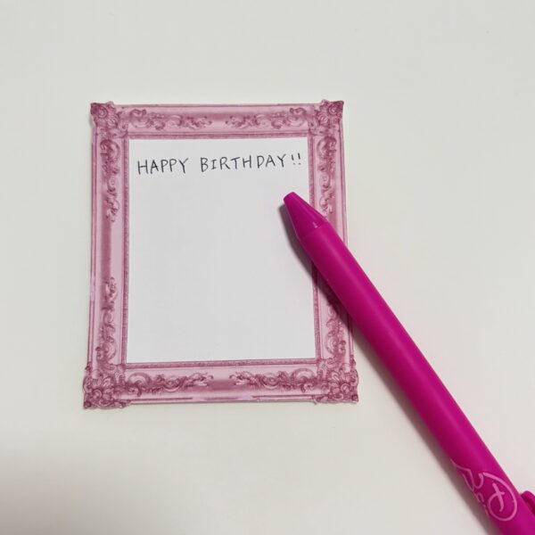 Vintage Pink Frame Mini Card