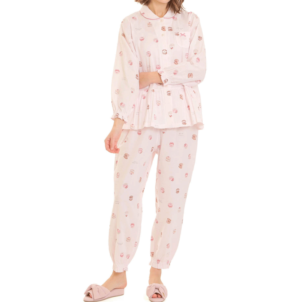 ダブルガーゼマカロンシャツパジャマ