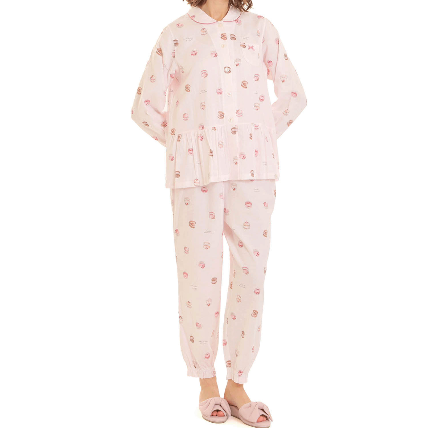 ダブルガーゼマカロンシャツパジャマ