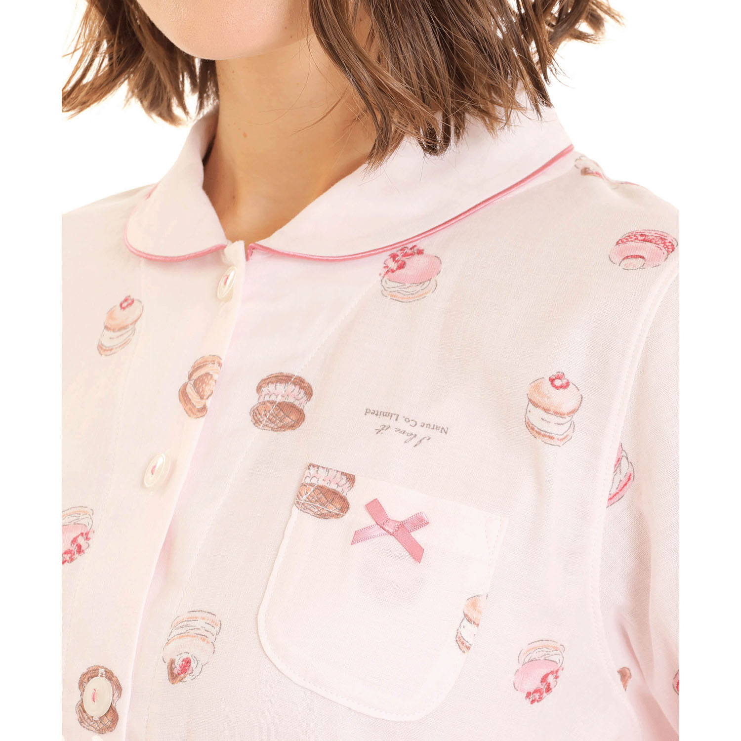 ダブルガーゼマカロンシャツパジャマ