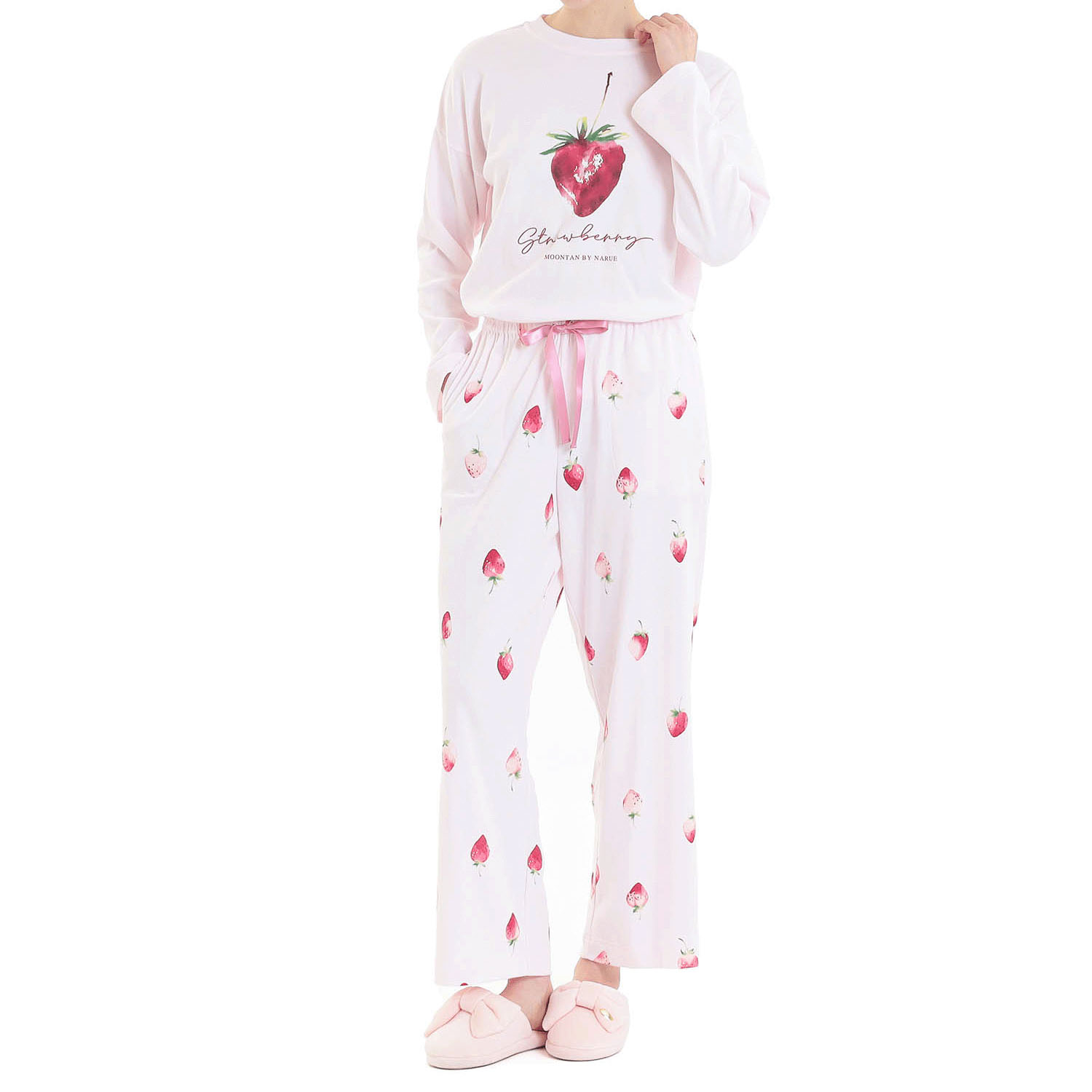 コットンスムースいちごルームウェア