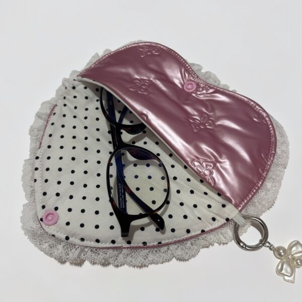 ハートレースメガネケース