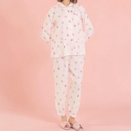 ダブルガーゼマカロンシャツパジャマ