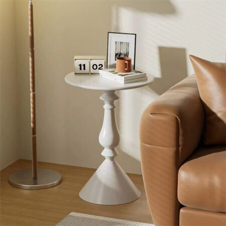 ラウンド コーヒーテーブル ホワイト