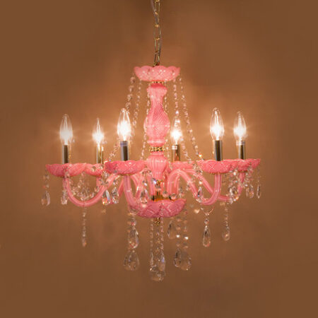 LED対応 クリスタルガラスシャンデリア ROSA（6灯） - 画像 (2)