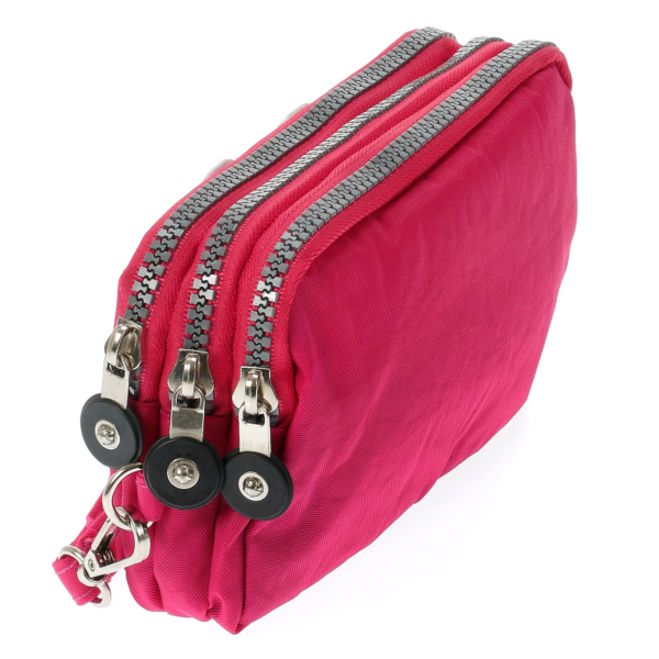 3ファスナーポーチ リボン女の子刺繍