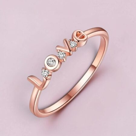 Loveロゴ キュービックジルコニアリングのイメージ