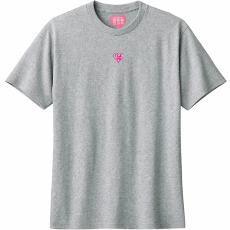 Pink Me ワンポイントTシャツ_センター_グレー